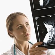 The diagnosis of osteochondrose is specified by x -ray testing