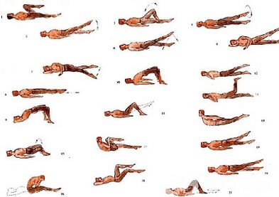 Physical exercises for lumbar osteochondrose